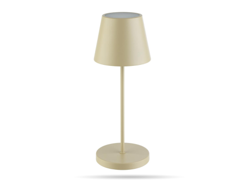 Bezprzewodowa lampka stolowa metalowa MERLE APS – piaskowy bez (30,5 cm) (1).png