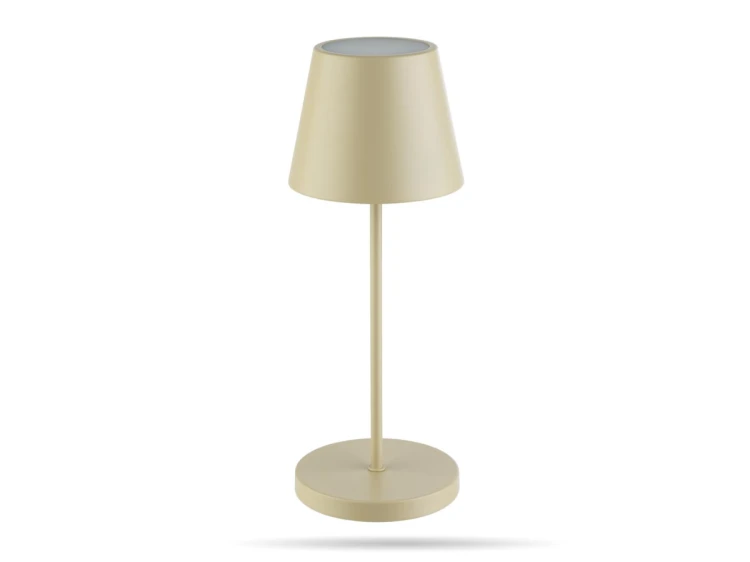 Bezprzewodowa lampka stolowa metalowa MERLE APS – piaskowy bez (30,5 cm) (1).png