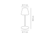 Bezprzewodowa lampka stolowa metalowa MERLE APS – piaskowy bez (30,5 cm) (2).png