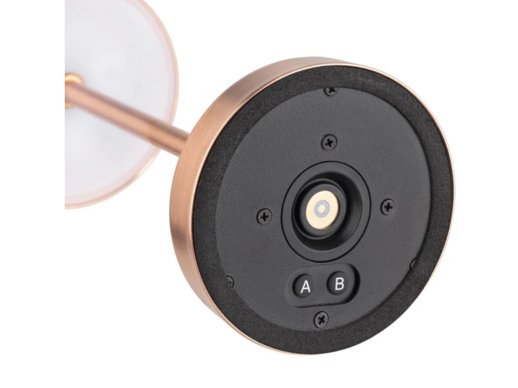 Bezprzewodowa lampka stolowa metalowa – miedziana (20,5 cm) Alva APS  (5).png