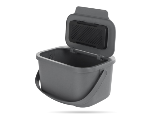 Kosz nablatowy na bioodpady MINI BINI Practic – szary (4,5 l) (2).png