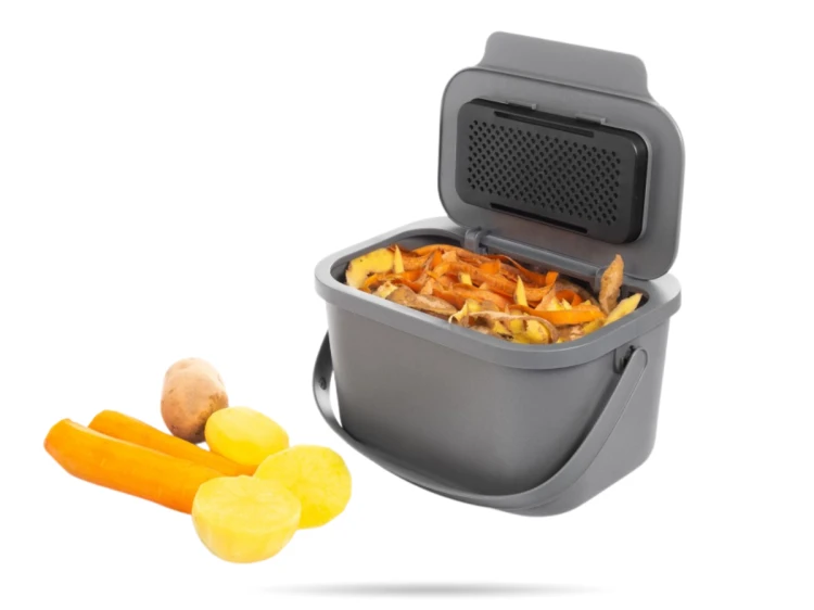 Kosz nablatowy na bioodpady MINI BINI Practic – szary (4,5 l) (3).png