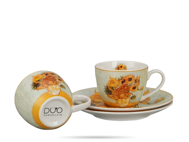 2 filizanki espresso 110 ml ze spodkami Słoneczniki Van Gogh DUO (6).png