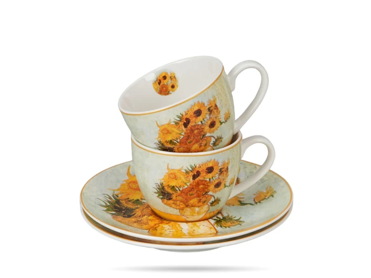 2 filizanki espresso 110 ml ze spodkami Słoneczniki Van Gogh DUO (7).png
