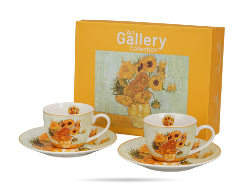 2 filizanki espresso 110 ml ze spodkami Słoneczniki Van Gogh DUO (1).png
