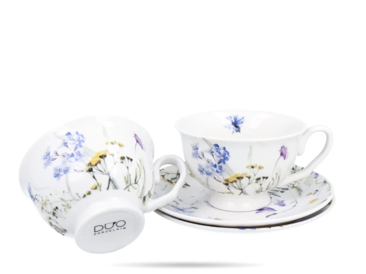 Komplet 2 filizanek ze spodkami 250 ml Royal kwiaty polne Melody porcelana DUO (8).png