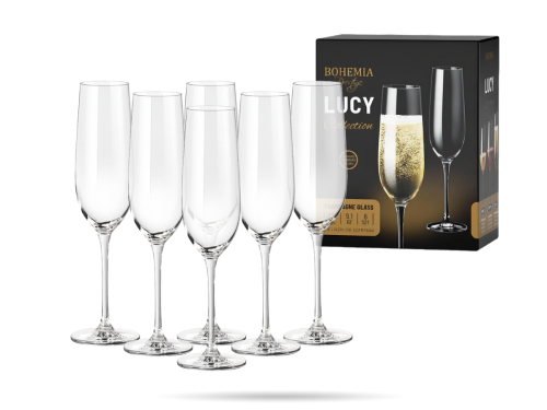 Zestaw kieliszków do szampana 270 ml 6 szt. szkło kryształowe Lucy BOHEMIA (4).png