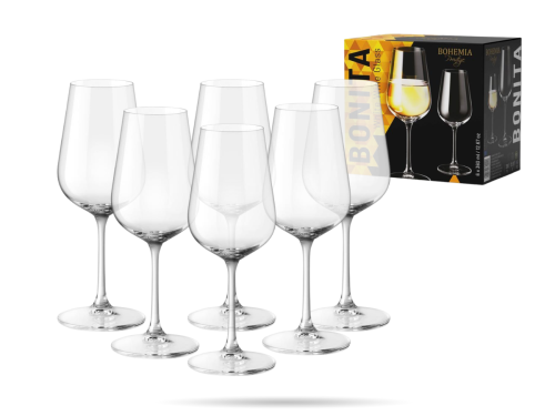 Zestaw kieliszków do wina 250 ml 6 szt. szkło kryształowe Bonita BOHEMIA (3).png