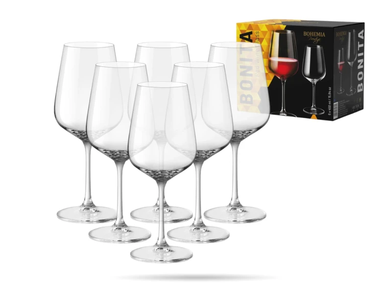 Zestaw kieliszków do wina 450 ml 6 szt. szkło kryształowe Bonita BOHEMIA  (3).png