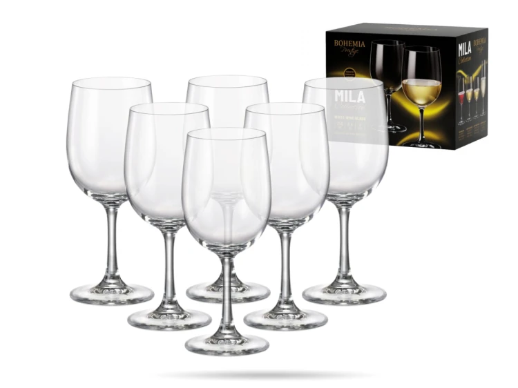 Zestaw kieliszków do wina 250 ml 6 szt Mila szkło kryształowe BOHEMIA (3).png