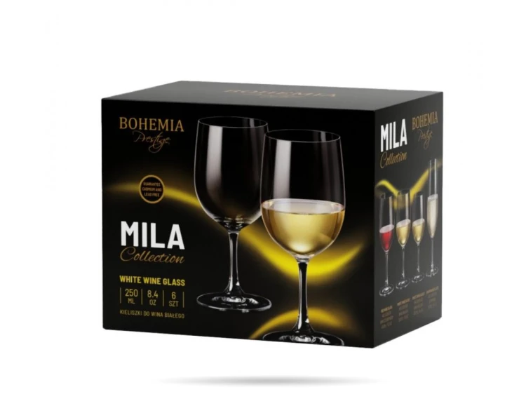Zestaw kieliszków do wina 250 ml 6 szt Mila szkło kryształowe BOHEMIA (2).png