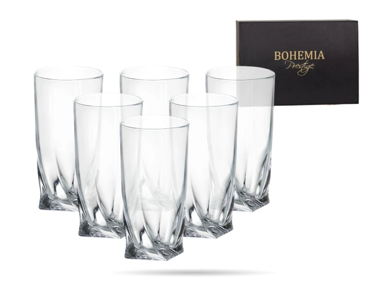 Zestaw szklanek wysokich 350 ml 6 szt Quadro szkło kryształowe BOHEMIA (2).png