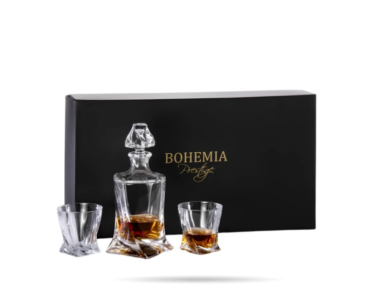 Zestaw szklanek do whisky z karafką Quadro szkło kryształowe BOHEMIA (4).png