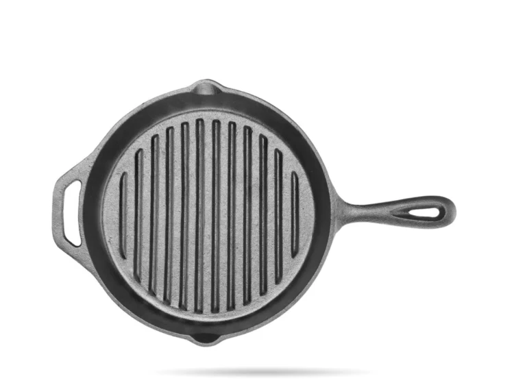 Okrągła patelnia grillowa żeliwna średnica 25,2 cm HENDI (2).png
