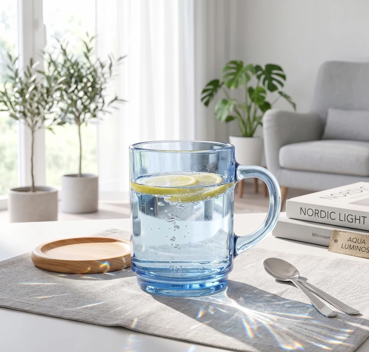 Zestaw szklanek z uchem 260 ml 6 szt sztaplowane niebieskie Marine DURALEX (3).png