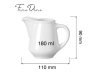 Mlecznik dzbanuszek do mleka 180 ml biały Pure Bianco porcelana FINE DINE (2).png