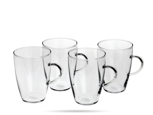 Szklanki żaroodporne z uchem do herbaty i kawy 400 ml – komplet 4 szt. Lyra SIMAX (1).png