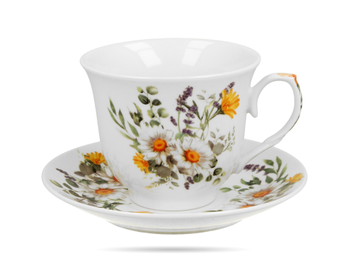 Filiżanka porcelanowa ze spodkiem na prezent Daisy 250 ml w pudełku DUO (3).png