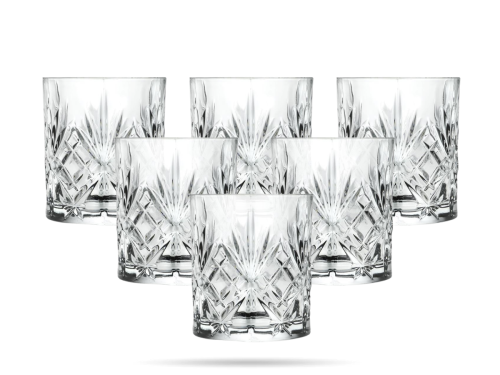 Zestaw niskich szklanek do whisky 240 ml Melodia RCR  (2).png