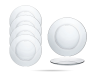 Zestaw talerzy obiadowych płytkich 23,5 cm – szkło hartowane (6 szt.) Lys Clear DURALEX.png