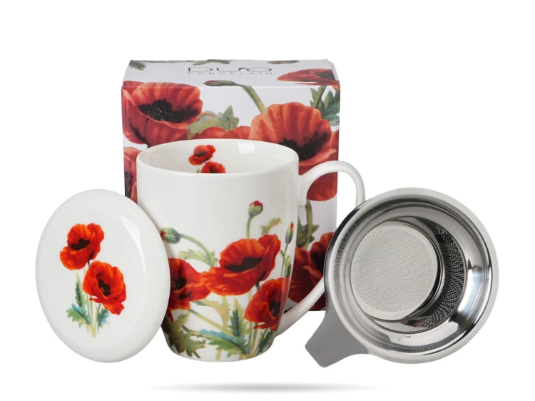 Kubek z pokrywką i zaparzaczem maki poppies DUO (1).png
