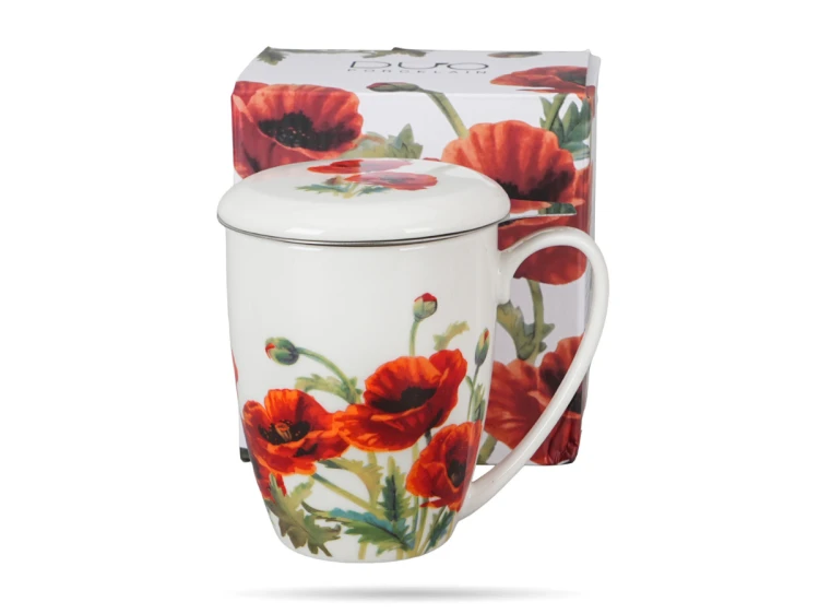 Kubek z pokrywką i zaparzaczem maki poppies DUO (6).png