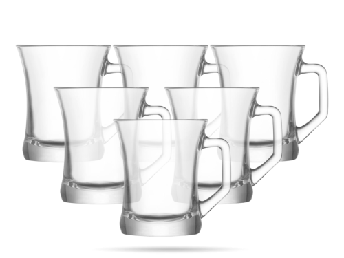 Szklanka z uchem do herbaty 7,5 cm szkło Zen 6 szt. LAV (1).png