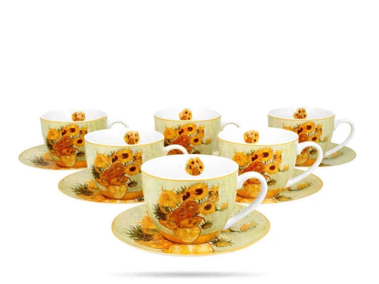 zestaw filiżanek ze spodkami słoneczniki van gogh porcelana DUO  (2).png