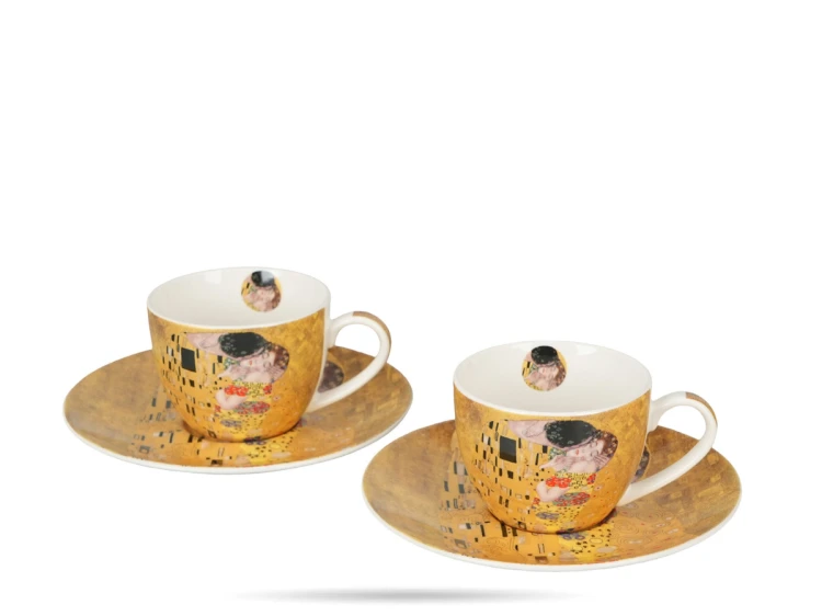 Komplet 2 filiżanek espresso 110 ml Pocałunek Klimt DUO (7).png