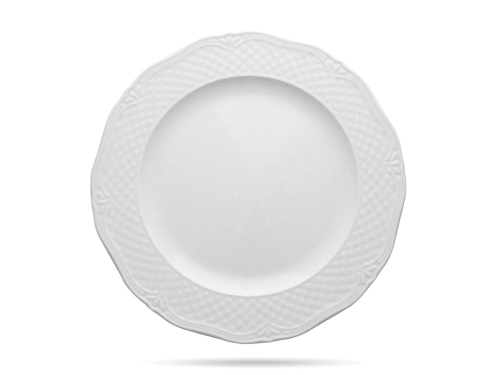 Talerz płytki 24 cm biała porcelana Afrodyta LUBIANA.png