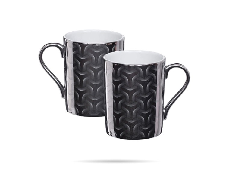 Komplet 2 kubków 260 ml srebrne Forest KUTAHYA