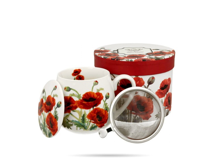 Kubek z zaparzaczem 430 ml Classic Poppies DUO