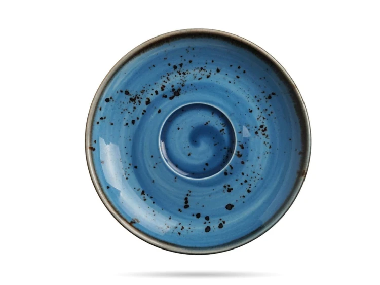 Spodek do filiżanki Iris 11,5 cm niebieski porcelana Earth Colours FINE DINE