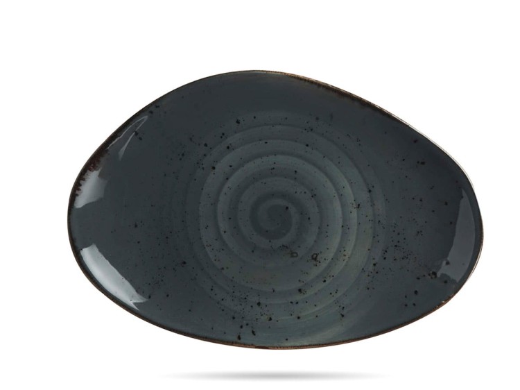 Talerz serwingowy Arando 35 x 21 cm płytki szary Earth Colours FINE DINE