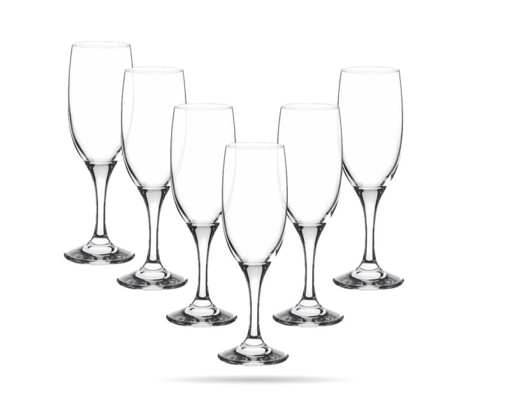 6 kieliszków do szampana 190 ml Bistro Pasabahce