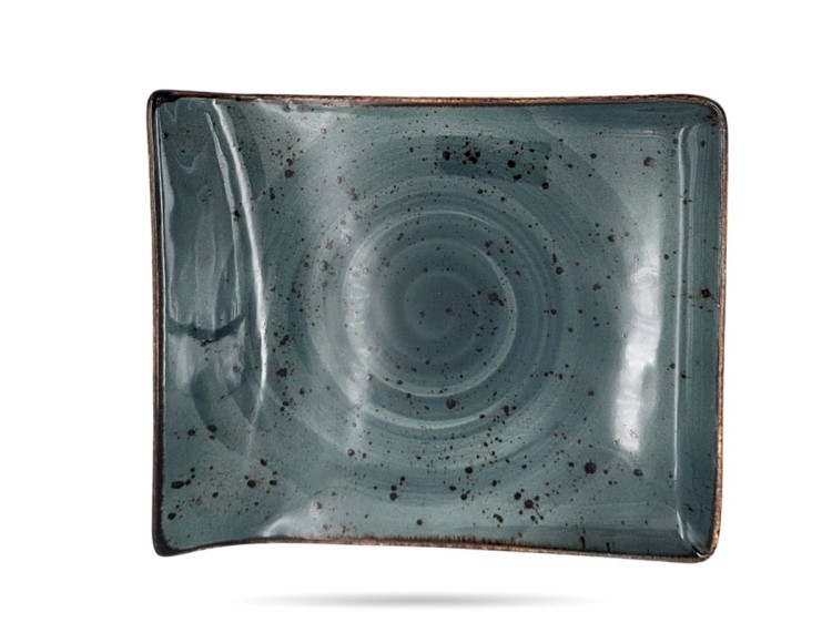 Talerz serwingowy Arando 21,5 x 18 cm płytki szary Earth Colours FINE DINE