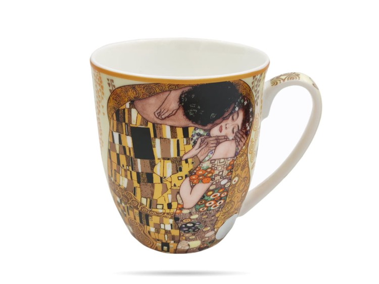 Kubki Klimt Pocałunek 450 ml 2 szt porcelana na prezent CARMANI