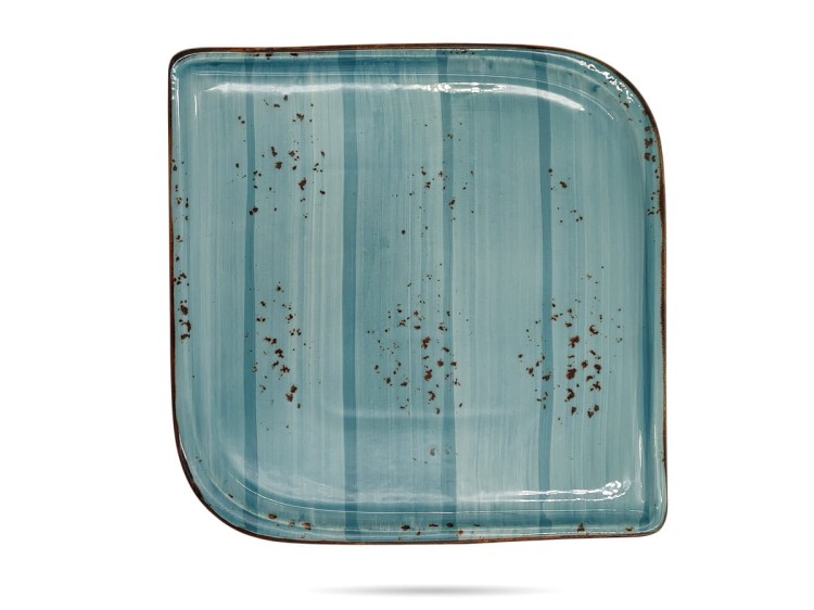 Talerz kwadratowy niebieski 28 cm Infinity BY BONE