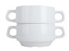Bulionówka z uszami 320 ml biała porcelana Kaszub Hel LUBIANA
