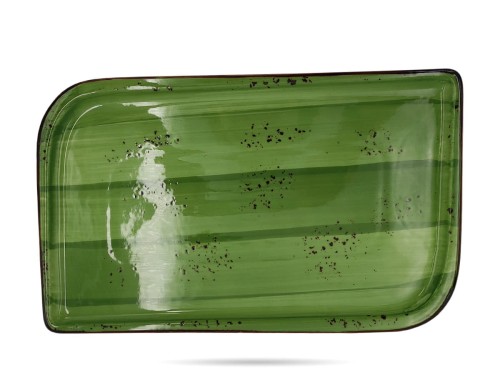 Talerz zielony prostokąt 34,5x21 cm Breeze BY BONE