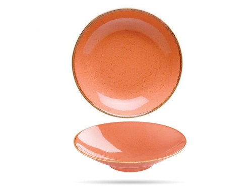 Talerz na stopie Amber 26 cm talerz głęboki pomarańczowy Seasons PORLAND
