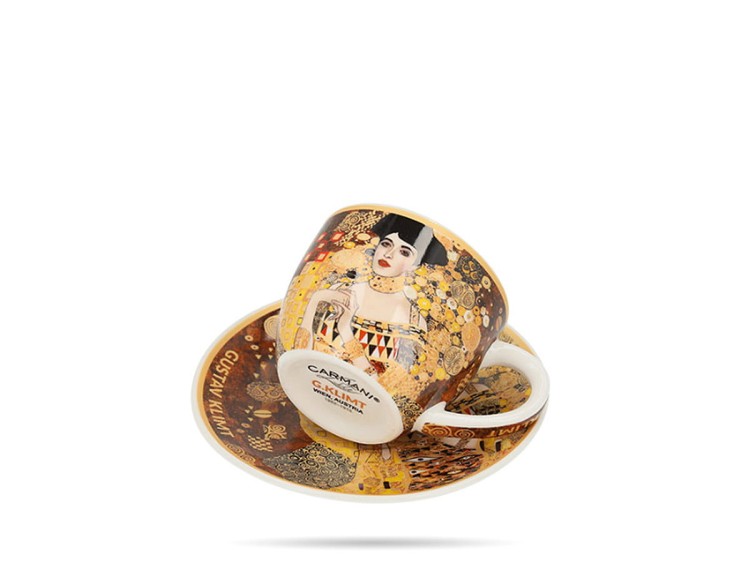 Filiżanka ze spodkiem Klimt Adele espresso 80 ml porcelana prezent CARMANI