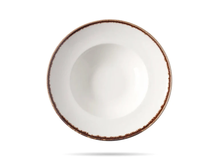 Talerz do pasty risotto Vanilla 27 cm głęboki kremowy porcelana FINE DINE