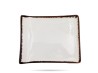Talerz serwingowy płytki Vanilla 21,5 x 17,5 cm kremowy porcelana FINE DINE