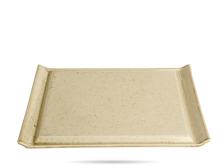 Talerz do steków Sun 32 x 26 cm żółty talerz płytki porcelana Seasons PORLAND