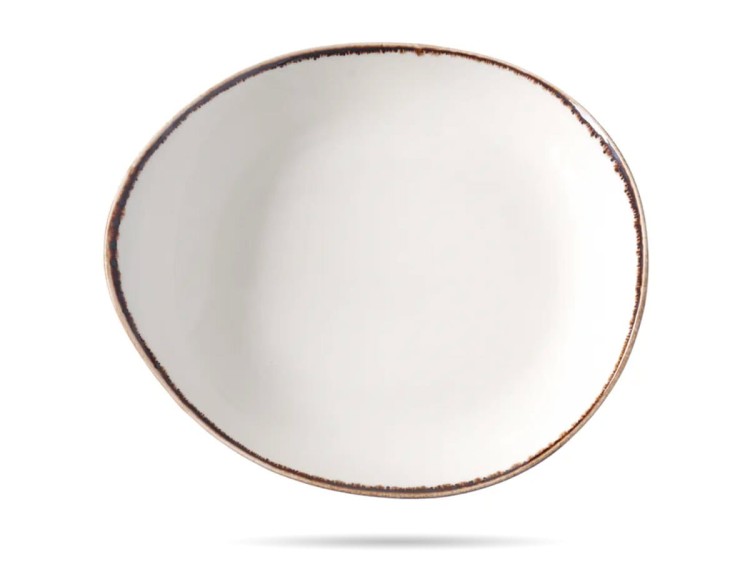 Talerz głęboki prezentacyjny Vanilla 27 x 24 cm kremowy porcelana FINE DINE