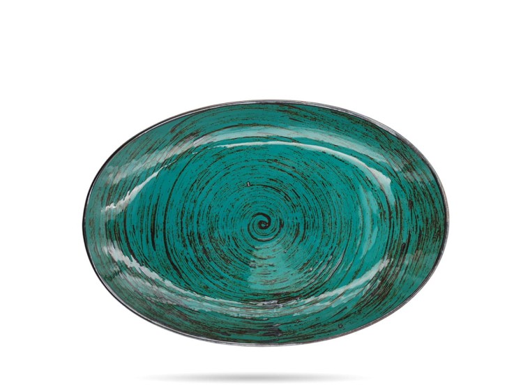 Półmisek owalny 31 cm Nostalgia Emerald BOGUCICE