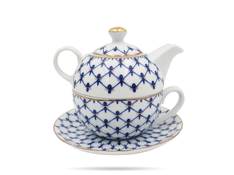 Tea for one filiżanka z czajniczkiem Swietłana PORCELANA BOGUCICE