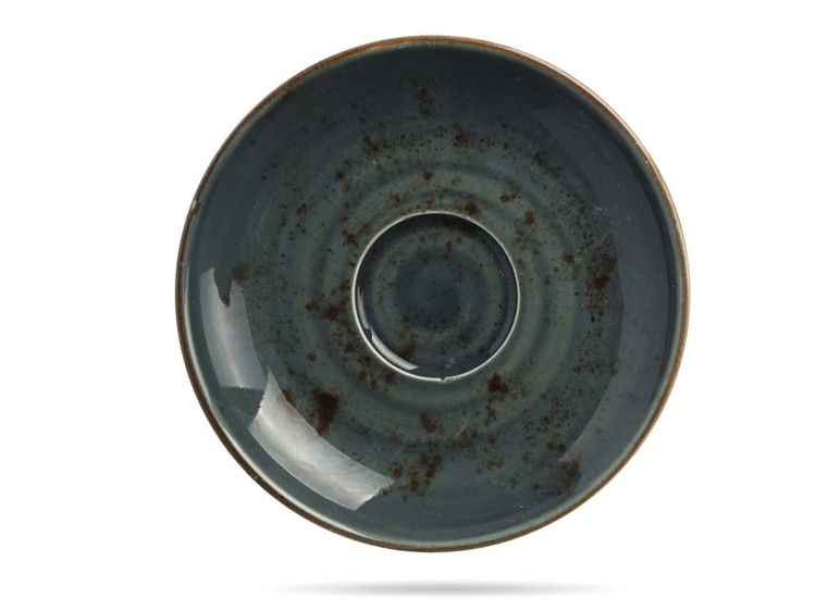 Spodek do filiżanki Arando 14 cm szary Earth Colours porcelana FINE DINE