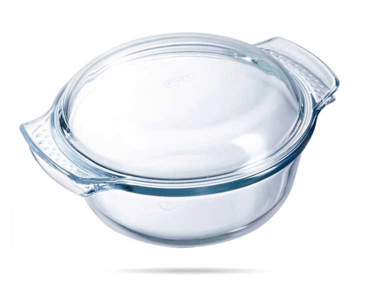 Szklane naczynie żaroodporne z pokrywą średnica 26 cm 5,1 L PYREX